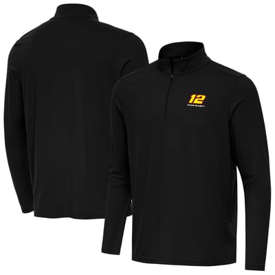  Ryan Blaney Antigua Intent Quarter-Zip Top - Black